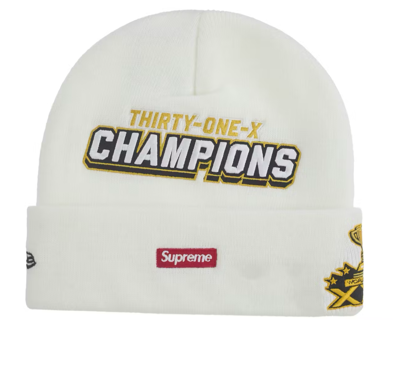 Supreme Football Beanie White