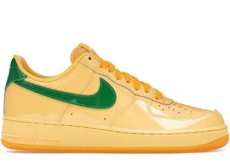 Nike Air Force 1 Low Patent Leather Topaz Gold Pine Green