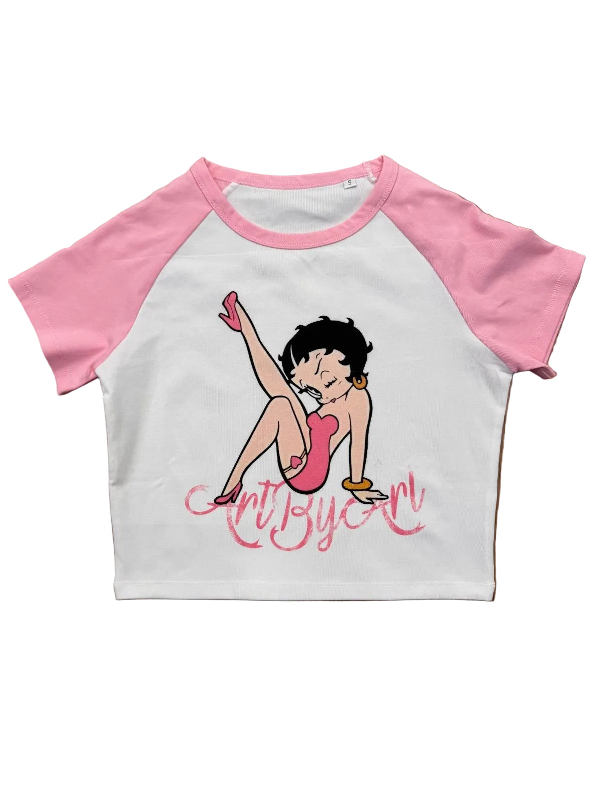 ArtByArt Wmns Betty Boop Crop Tee